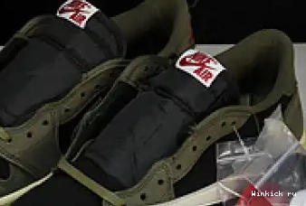 Low Travis Jordan OLIVE OG Scott BLACK Air 1 x 0624